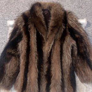 Vintage Genuine Raccoon Fur Jacket